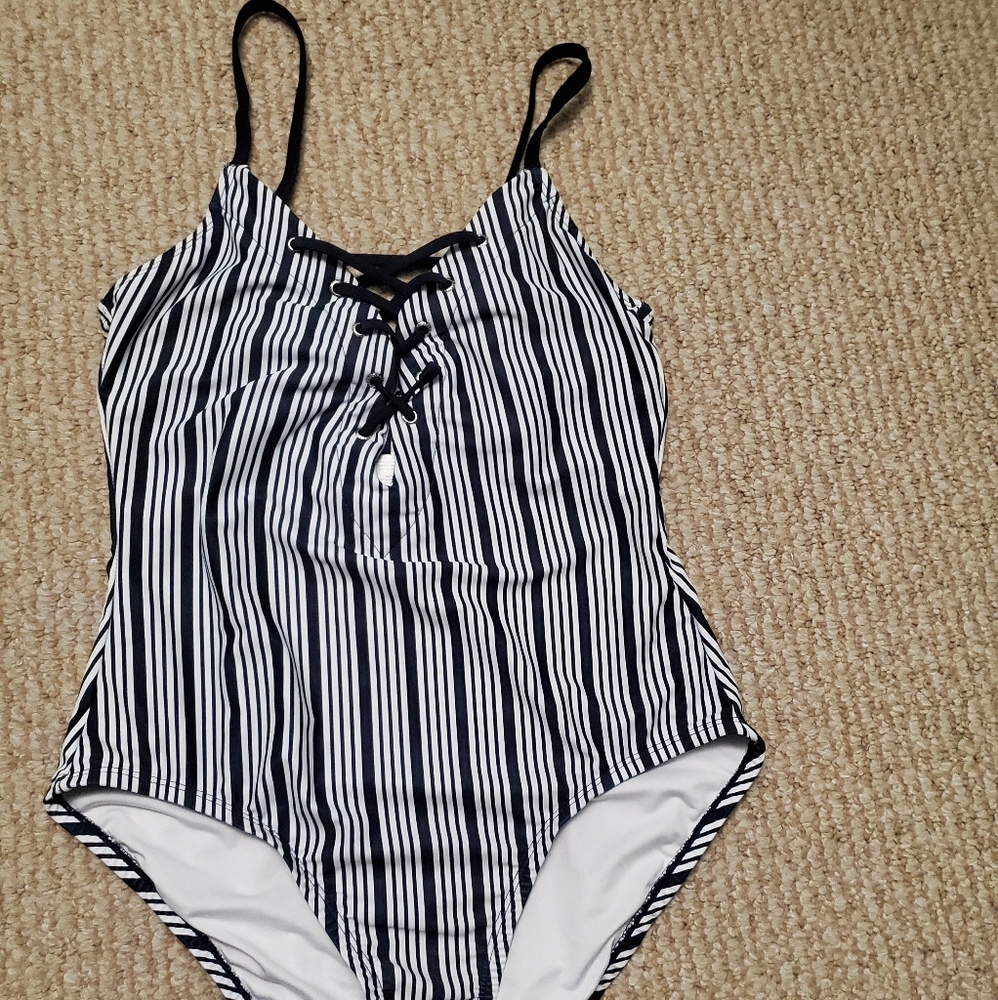 Nautica navy and white one piece